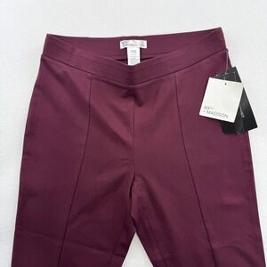 89th + Madison Womens Shiraz Burgundy Ankle Length Comfort Waist Pants Med NWT